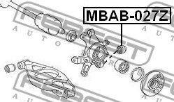 FEBEST MBAB-027Z Bush, control arm mounting